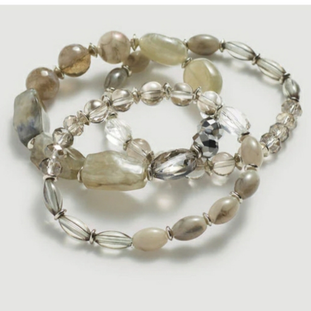 ATF Stone Beaded Necklace & Bracelet Set. - Picture 4 of 5